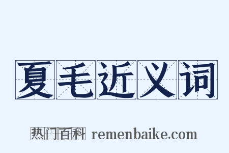 夏毛近义词是什么意思的图片